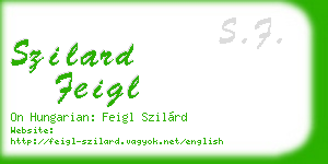 szilard feigl business card